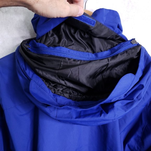 32 Degree Heat Performance Men's L Hydro-Tech Full Zip Rain Shell Jacket Blue - Picture 7 of 9